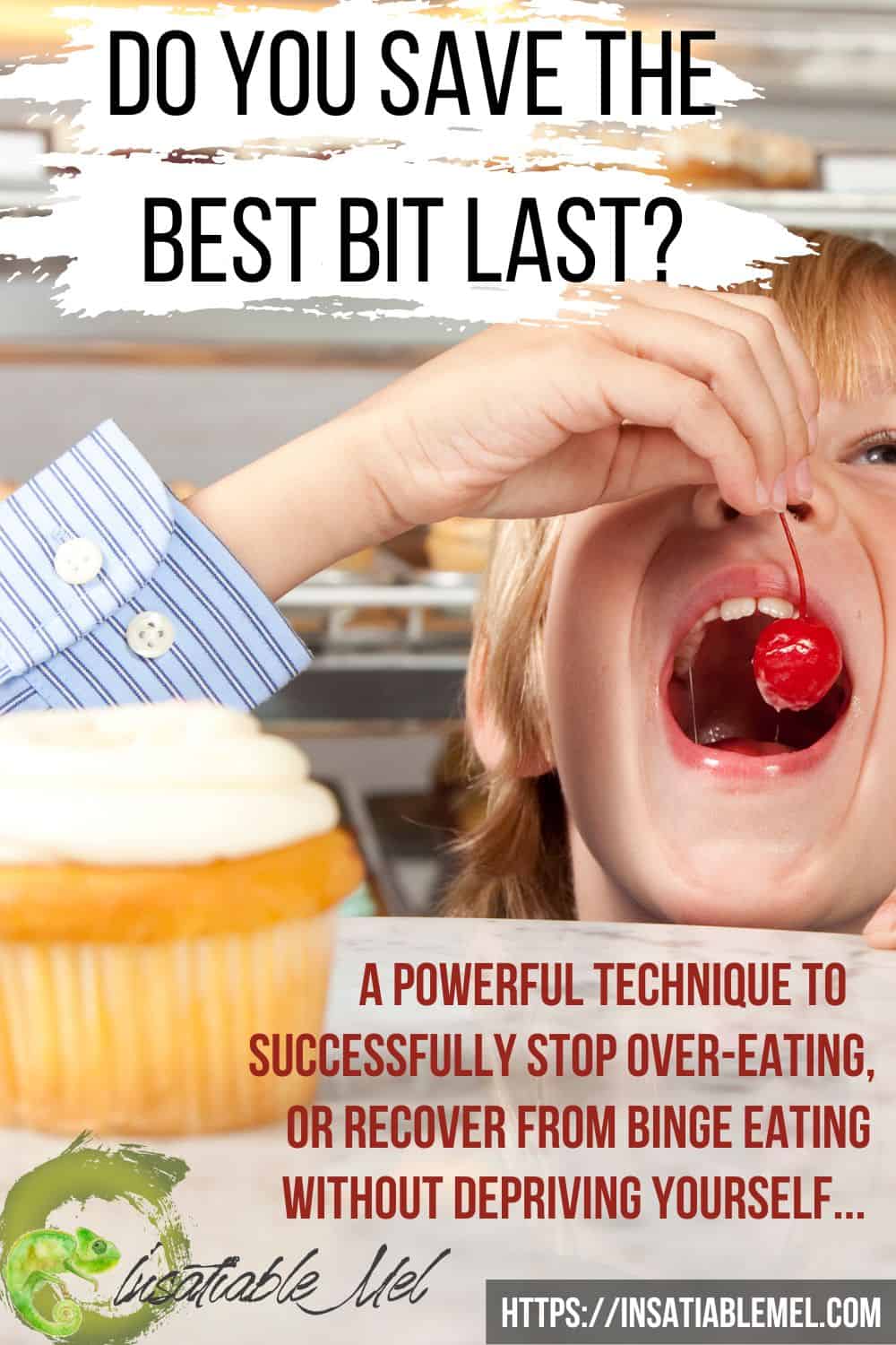 Do you save the best bit last #insatiablemel #bingeeating #rapidtransformationaltherapy #hypnotherapy
